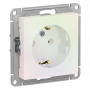 Розетка с заземлением 16А SE AtlasDesign, жемчуг