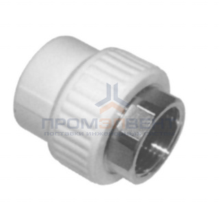 Переход на внутреннюю резьбу под ключ KALDE - 50 x 1"1/2 (для полипропиленовых труб, цвет белый)