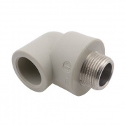 Переход на наружную резьбу угловой FV-Plast - 25 x 1/2" (для полипропиленовых труб, цвет серый)