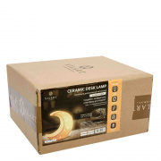 18-122 Светильник декоративный, настольный, "Полумесяц", керамический, Е14 25Вт, 220В, размер: 19.6*10.6*20.6 см.