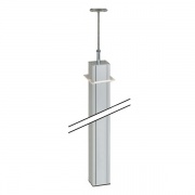 Колонна 1-сторонняя, К45, с телескопическим упором, 70х60 мм, 3м, SC, алюминий