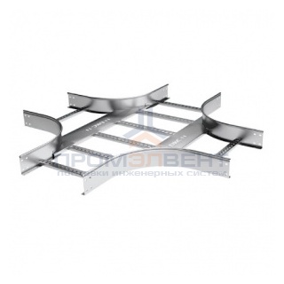 Х-ответвитель 80х300 R300, нержавеющий