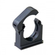 Держатель с крышкой DN 23-29 мм, полиамид, цвет чёрный