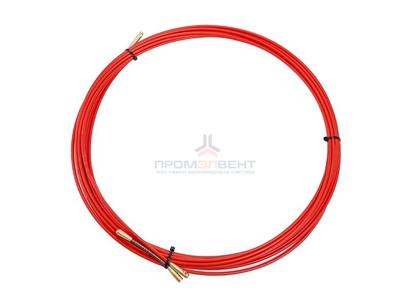 Кабельная протяжка стеклопруток d3,5мм, 10м красная, (мини УЗК в бухте)
