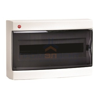 Щиток настенный DKC на 18 модулей IP41 белый с прозрачной дверцей