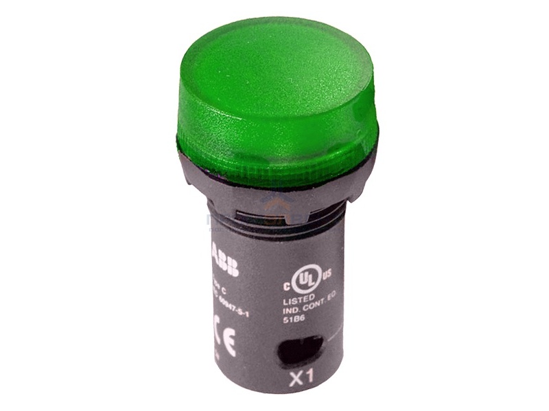 Лампа ABB CL2-502G зелёная со встроенным светодиодом 24В AC/DC